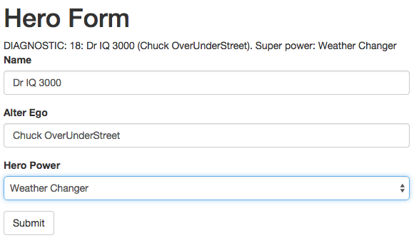 ngModel in super action